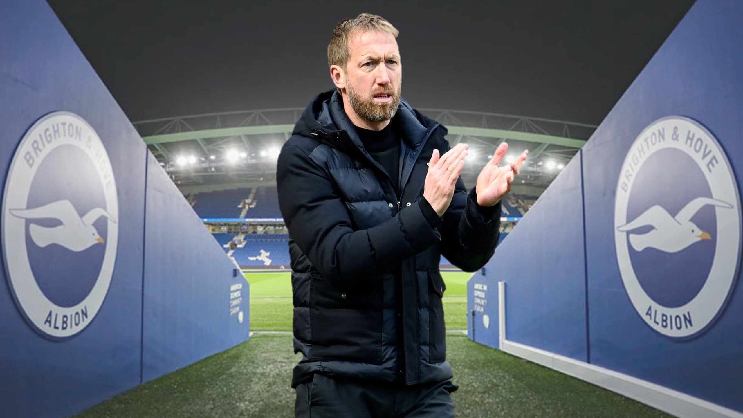 グラハム・ポッターは彼のチームをコーチングしています。