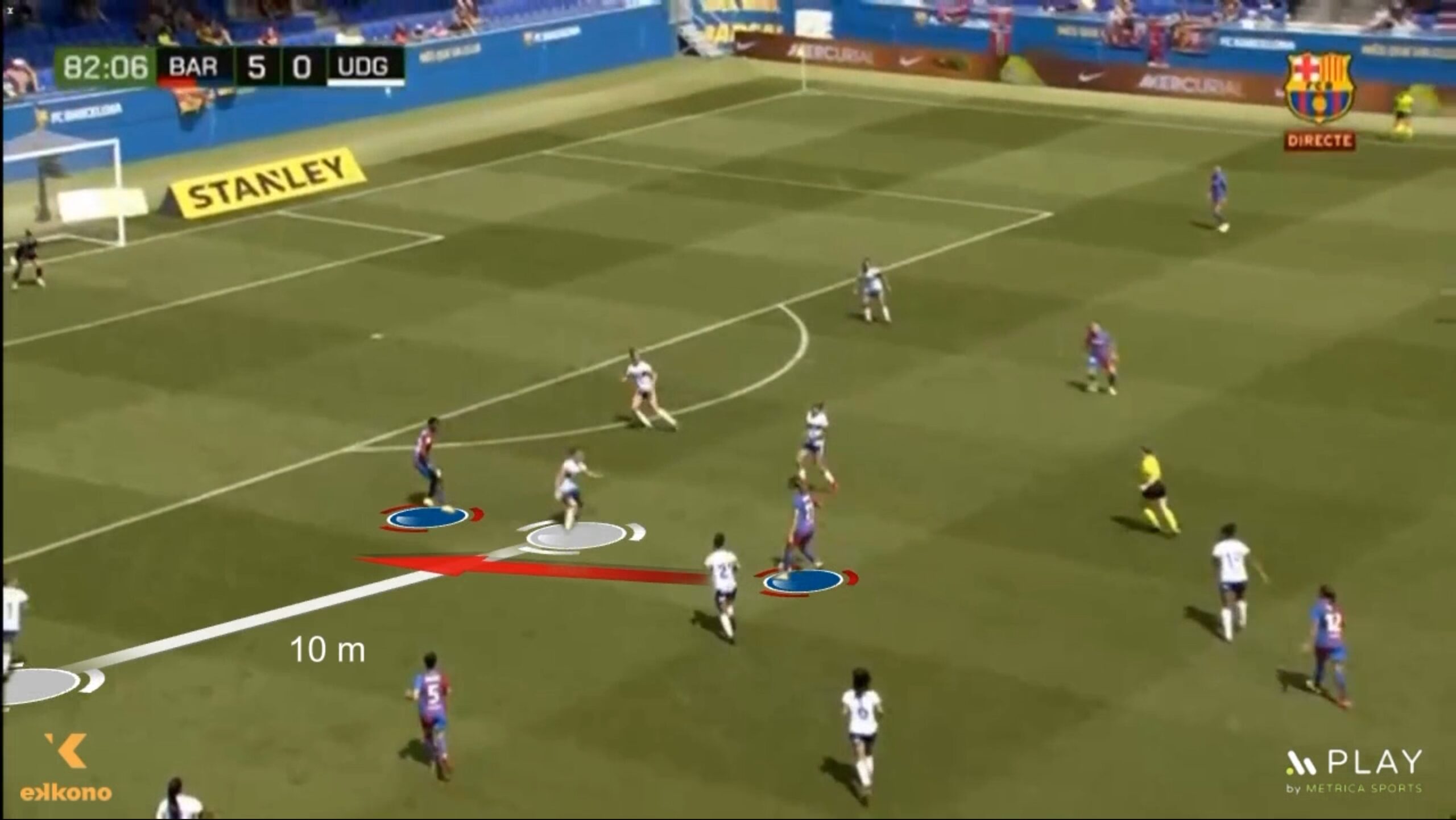 Alexia – 3a. Alexia control to free space y pase en ventaja Alexia Putellas (FC Barcelona) understands very well when to pass the ball inside the defensive gaps to provide advantage to her teammates