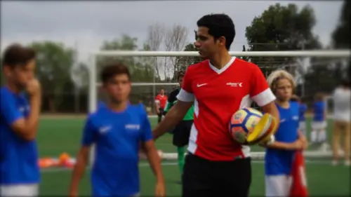 fran rubio on a youth training session