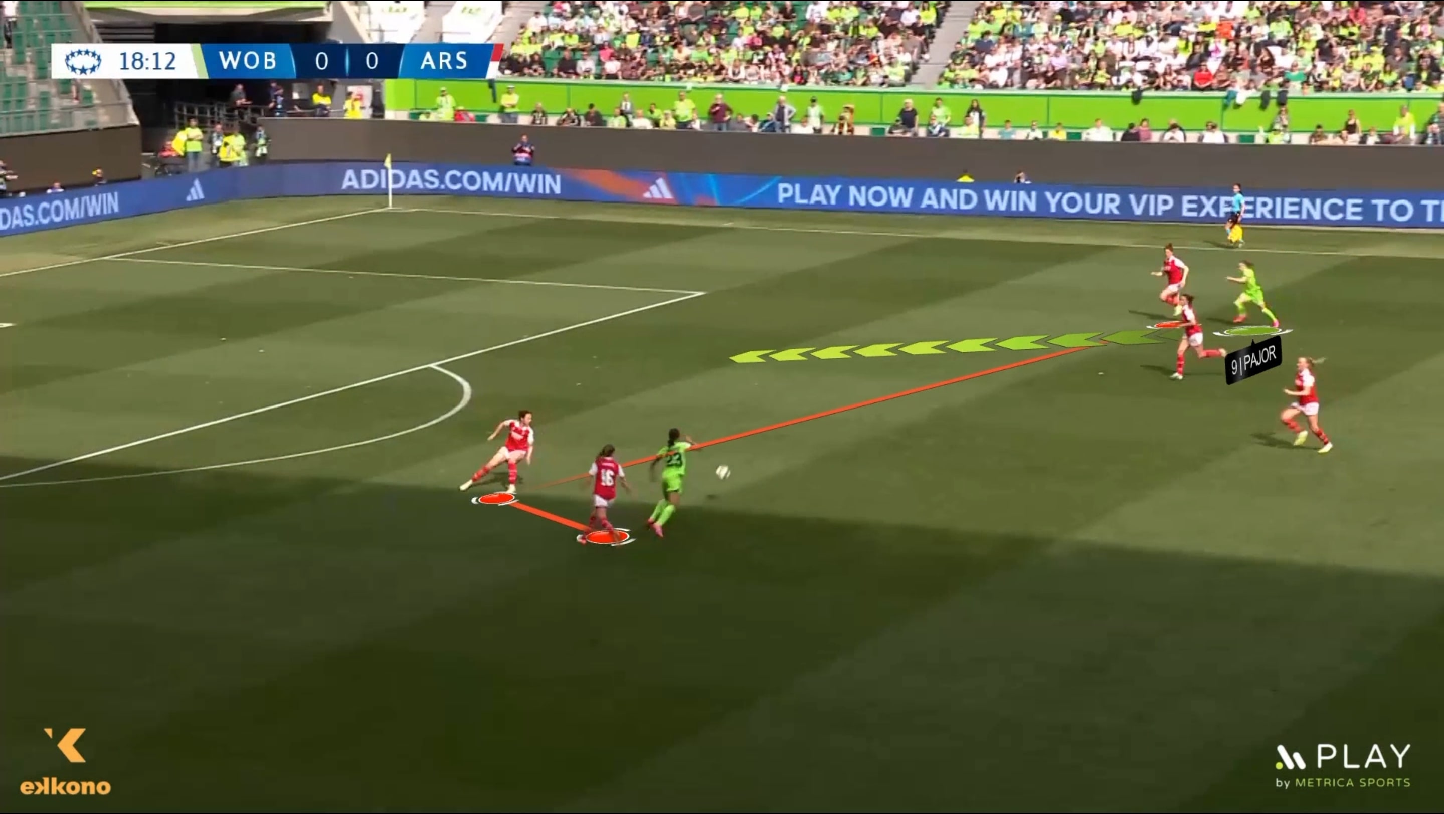 Unmarking. 1 As we can see in this example, Pajor detects the gap and attacks it with determination, at 100%.