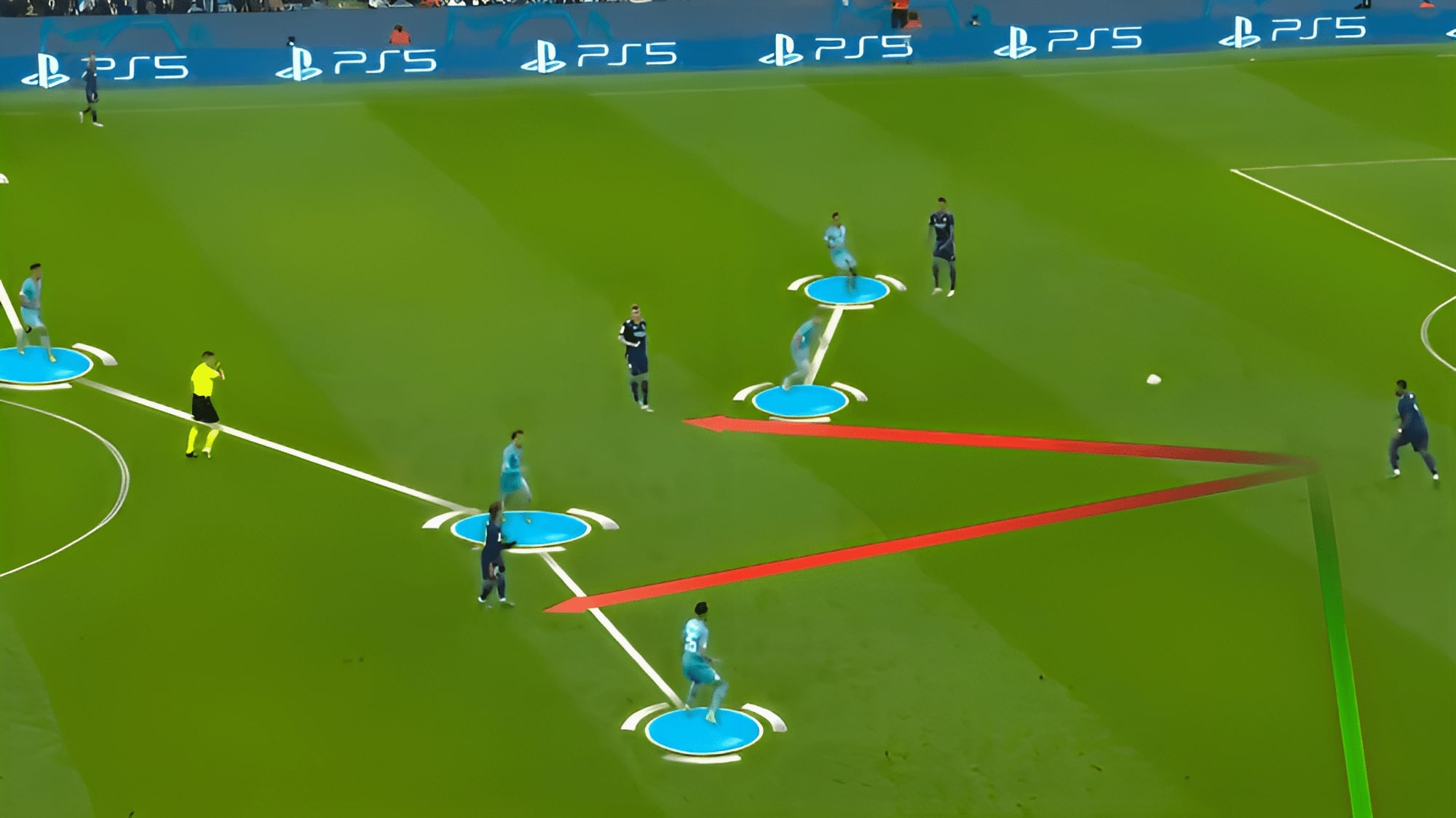 "MCIとRMAの試合のキャプション、アタッカーエリアに焦点を当てる"