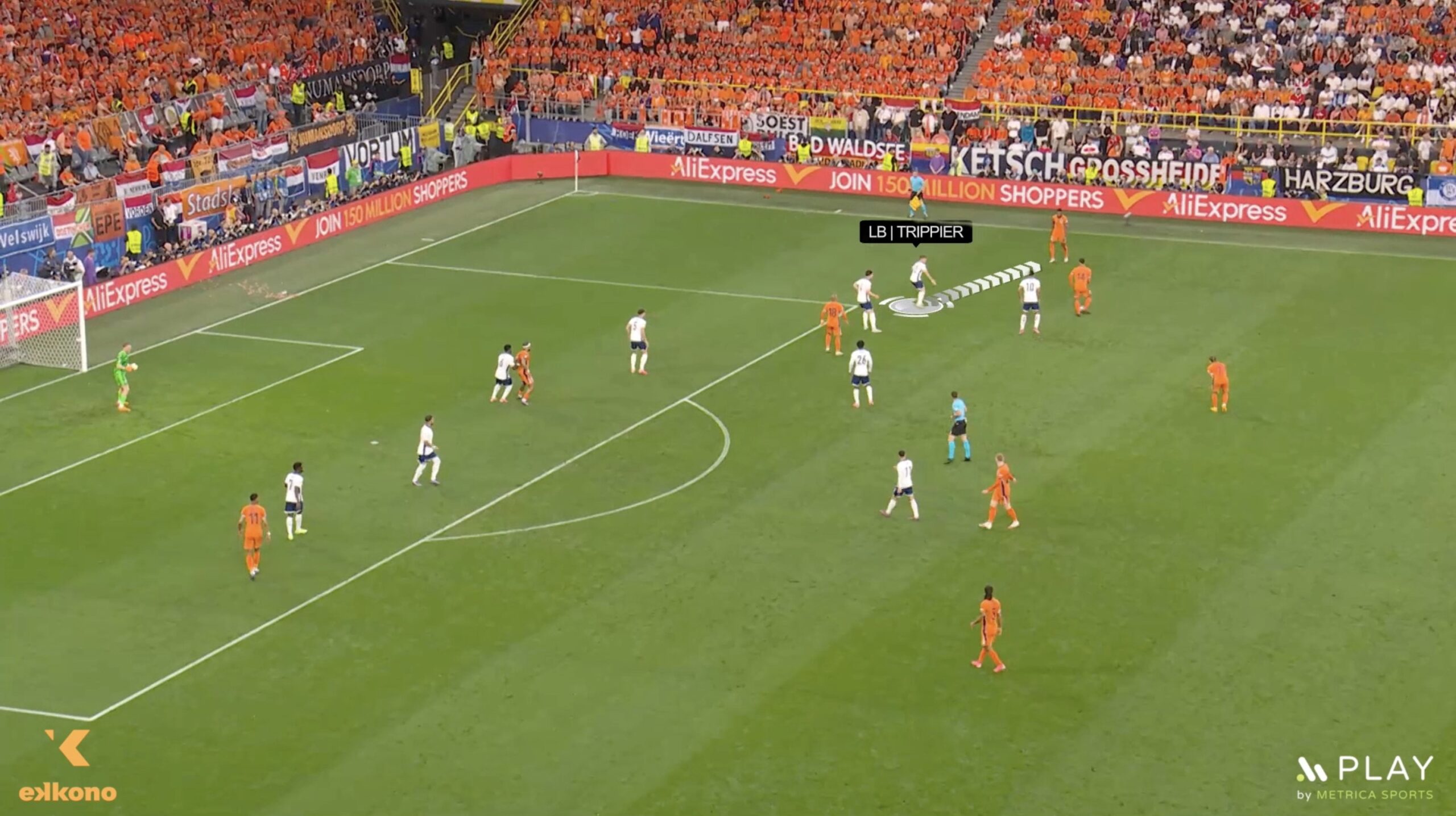 Trippier blocks the cross defending crosses