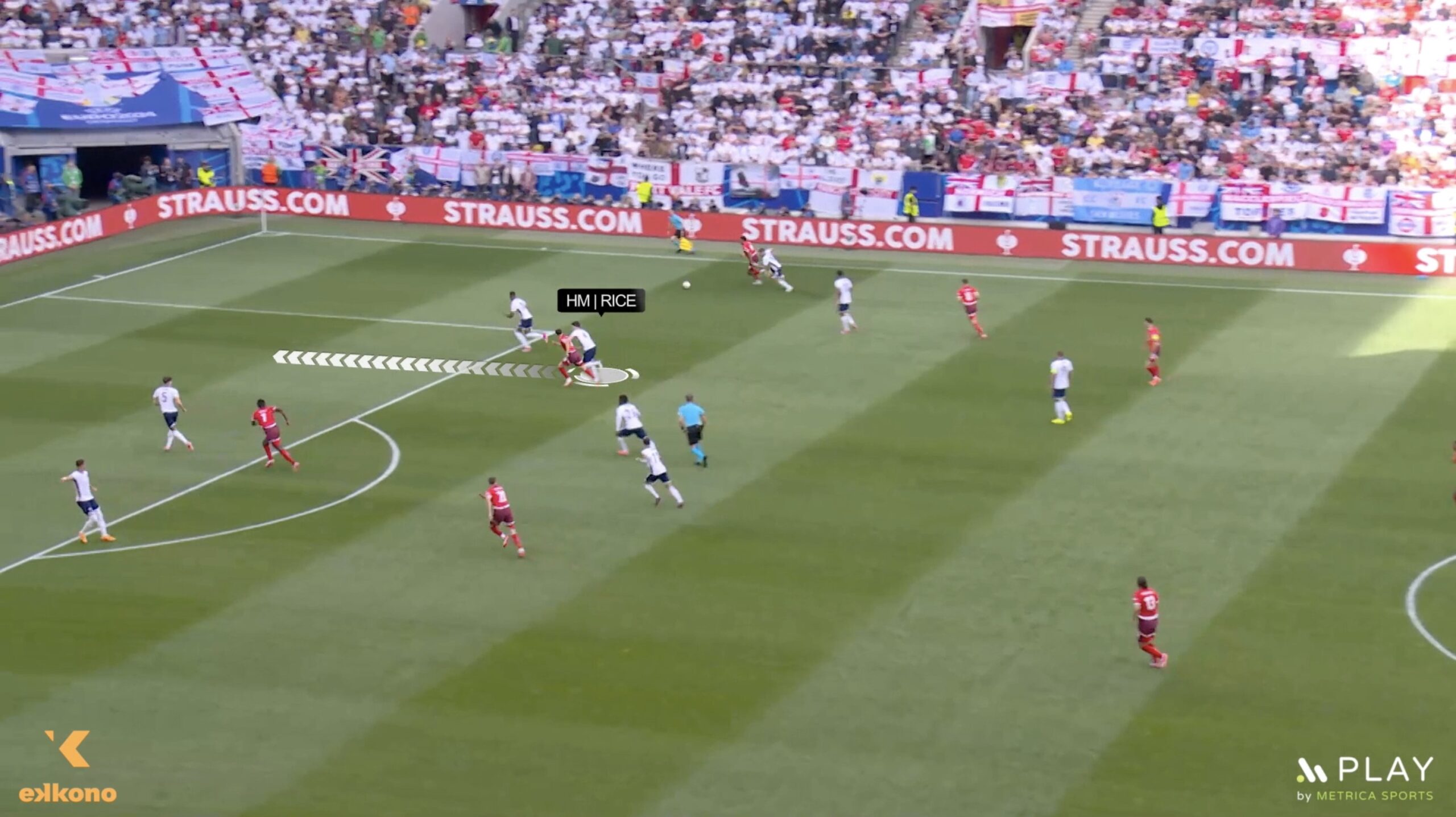 Rice drops back defending crosses