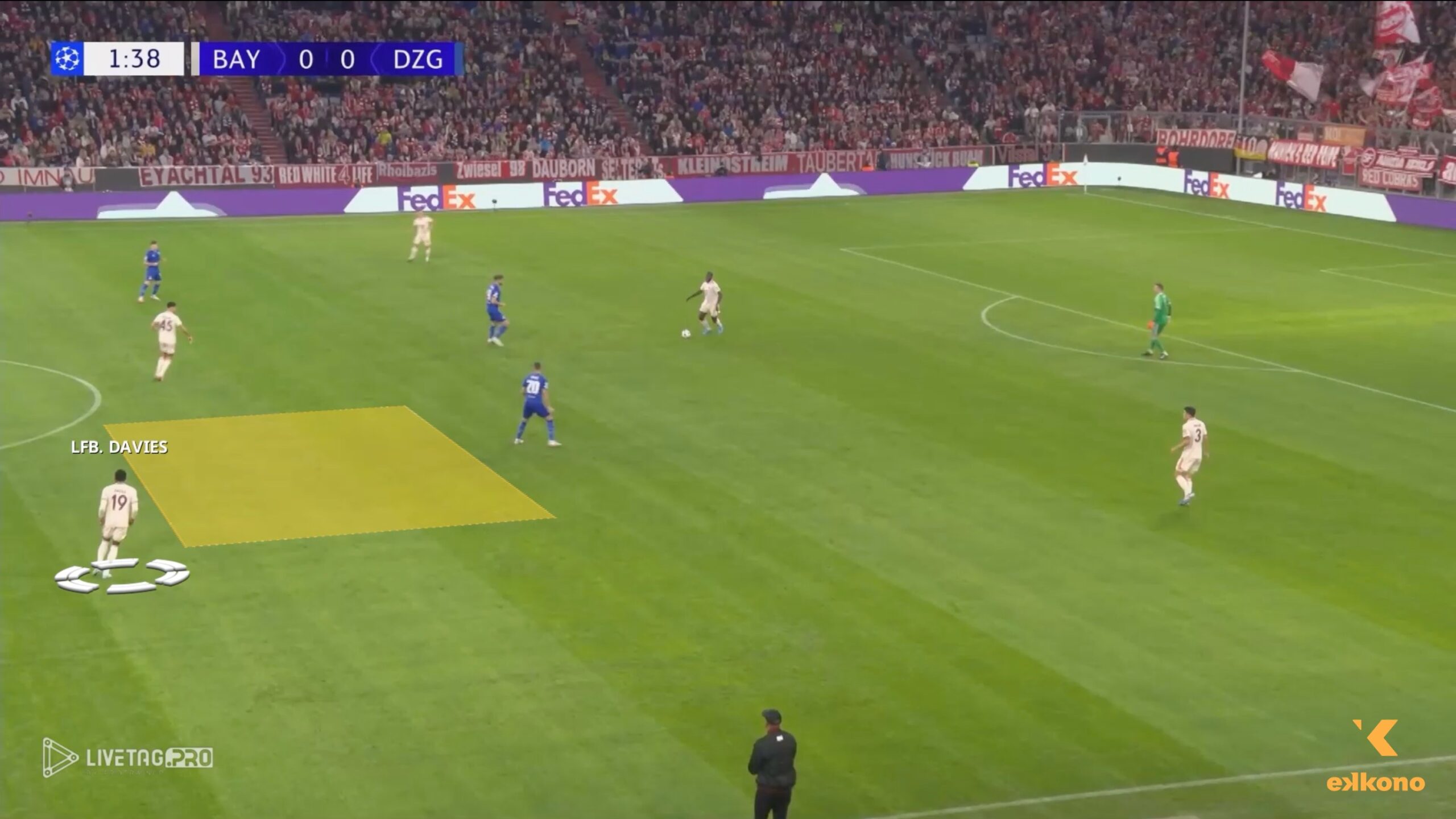 Slide3 Bayern Munich - Vincent Kompany. Alphonso Davies plays inside to ensure numerical superiority in the middle.