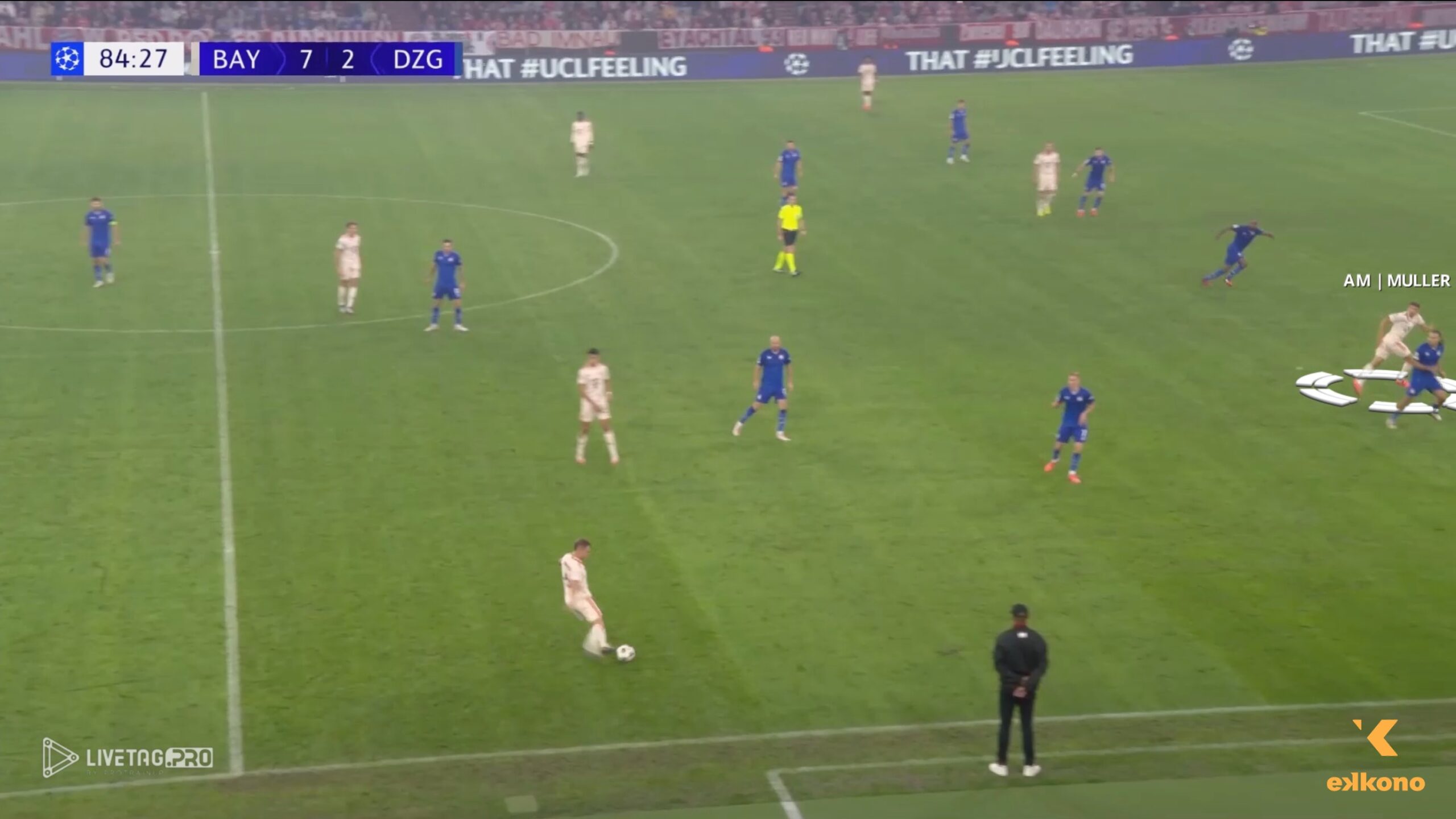 Slide5 Bayern Munich - Vincent Kompany. In this action, we see how Thomas Müller (AM) attacks the space behind the defensive line.